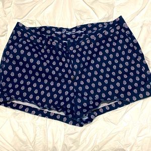 Navy patterned shorts
